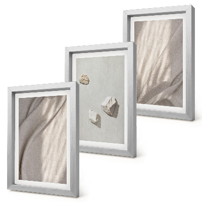 Composizione di 3 quadri Primi piani di strutture moderne in stile boho