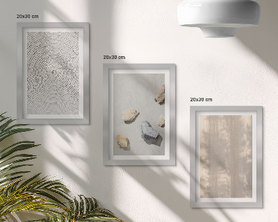 Trittico incorniciato Trame boho e strutture naturali