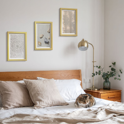 Trittico incorniciato Trame boho e strutture naturali