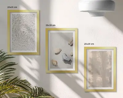 Trittico incorniciato con trame boho e strutture naturali