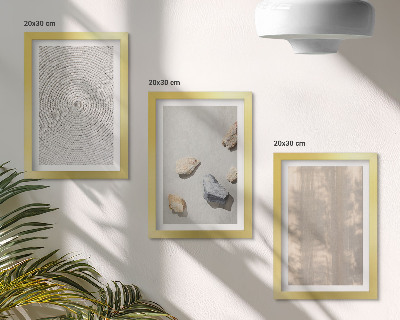 Trittico incorniciato Trame boho e strutture naturali