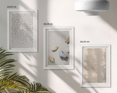Trittico incorniciato Trame boho e strutture naturali