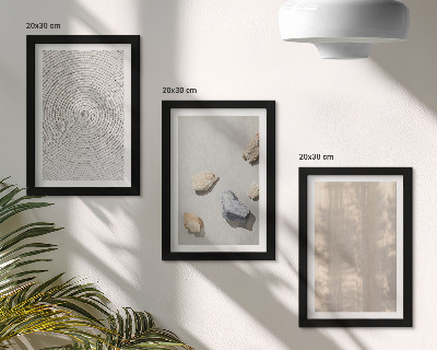 Trittico incorniciato Trame boho e strutture naturali