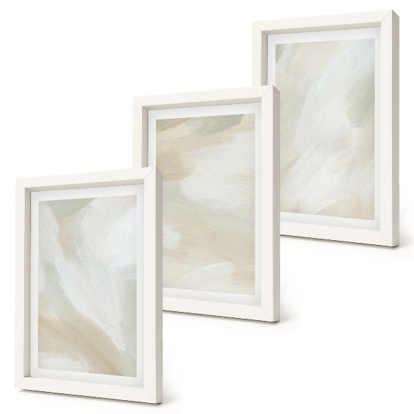 Composizione di 3 quadri Tracce di texture pittorica, minimalismo pittorico