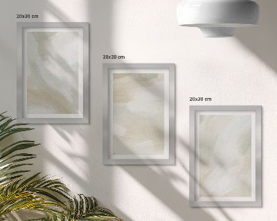 Composizione di 3 quadri Tracce di texture pittorica, minimalismo pittorico