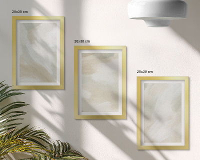 Composizione di 3 quadri Tracce di texture pittorica, minimalismo pittorico