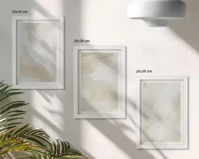 Composizione di 3 quadri con tracce di texture pittorica in stile minimalista