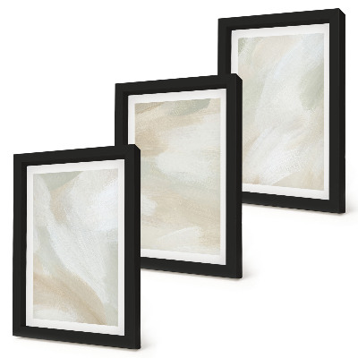 Composizione di 3 quadri Tracce di texture pittorica, minimalismo pittorico
