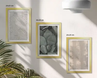 Trittico incorniciato con riprese ravvicinate di texture estive in clima tropicale