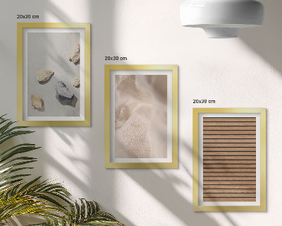 Composizione di 3 quadri Pietre, legno, tessuto, varie texture
