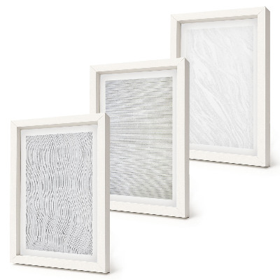 Trittico incorniciato Strutture luminose a forma di stringa disegnano motivi sulla sabbia
