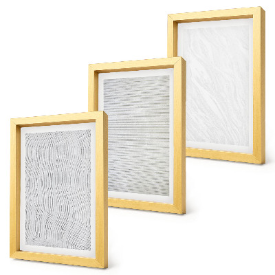 Trittico incorniciato Strutture luminose a forma di stringa disegnano motivi sulla sabbia