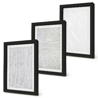 Trittico incorniciato Strutture luminose a forma di stringa disegnano motivi sulla sabbia