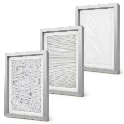Trittico incorniciato Strutture luminose a forma di stringa disegnano motivi sulla sabbia