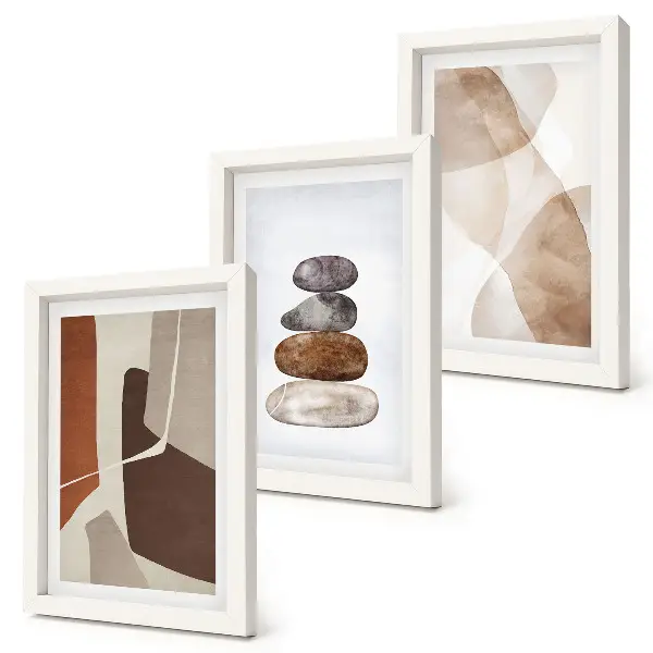 Pittura astratta decorazioni moderne in trittico incorniciato