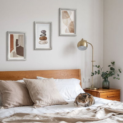 Trittico incorniciato Pittura astratta, decorazioni moderne