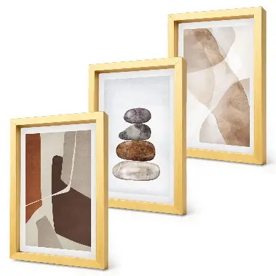 Pittura astratta decorazioni moderne in trittico incorniciato