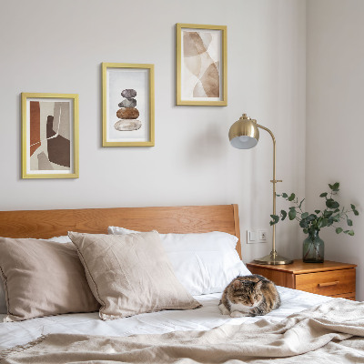 Trittico incorniciato Pittura astratta, decorazioni moderne