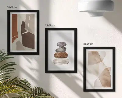 Pittura astratta decorazioni moderne in trittico incorniciato