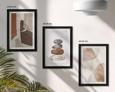 Trittico incorniciato Pittura astratta, decorazioni moderne