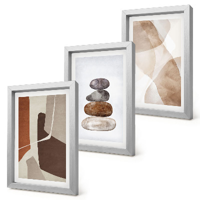 Trittico incorniciato Pittura astratta, decorazioni moderne