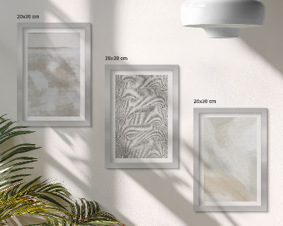 Composizione di 3 quadri Astrazione nel design, texture pittoriche moderne