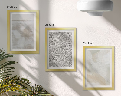 Composizione di 3 quadri Astrazione nel design, texture pittoriche moderne