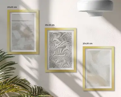 Composizione di 3 quadri con design astratto e texture pittoriche moderne