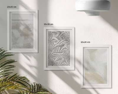 Composizione di 3 quadri Astrazione nel design, texture pittoriche moderne