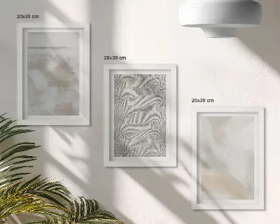 Composizione di 3 quadri con design astratto e texture pittoriche moderne