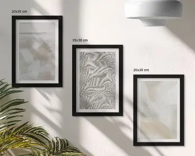 Composizione di 3 quadri con design astratto e texture pittoriche moderne