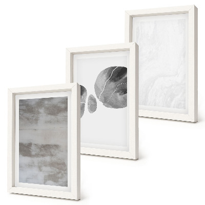 Trittico incorniciato Forme e strutture astratte in stile moderno