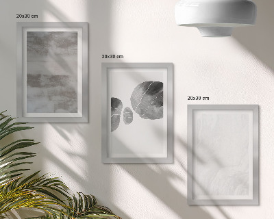 Trittico incorniciato Forme e strutture astratte in stile moderno