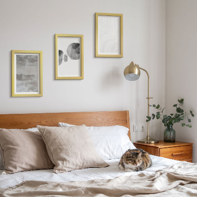Trittico incorniciato Forme e strutture astratte in stile moderno