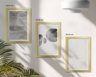 Trittico incorniciato Forme e strutture astratte in stile moderno