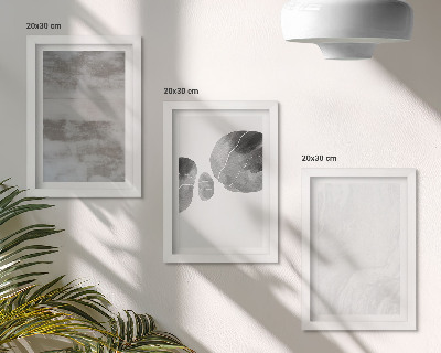 Trittico incorniciato Forme e strutture astratte in stile moderno