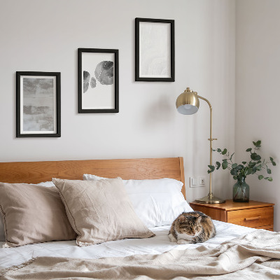 Trittico incorniciato Forme e strutture astratte in stile moderno