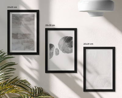 Trittico incorniciato Forme e strutture astratte in stile moderno