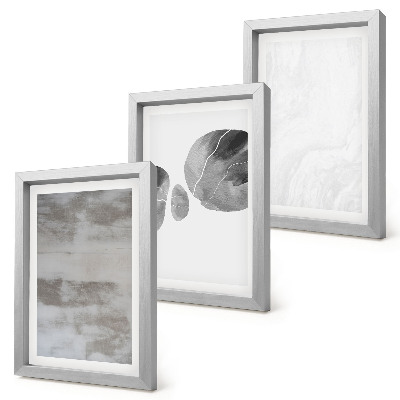 Trittico incorniciato Forme e strutture astratte in stile moderno