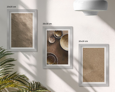 Composizione di 3 quadri Strutture in pietra in stile moderno minimalista