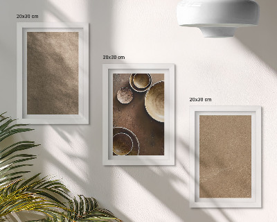 Composizione di 3 quadri Strutture in pietra in stile moderno minimalista