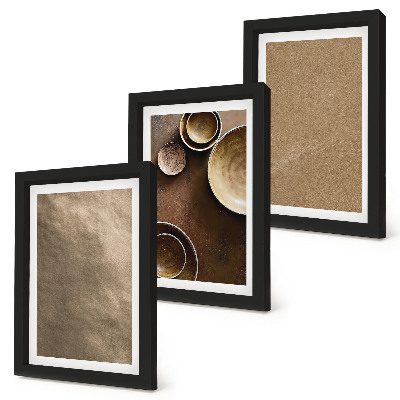 Composizione di 3 quadri Strutture in pietra in stile moderno minimalista