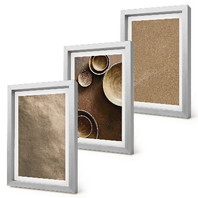 Composizione di 3 quadri Strutture in pietra in stile moderno minimalista