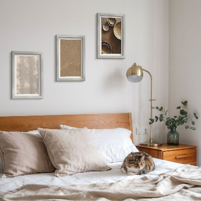 Trittico incorniciato Strutture e texture in stile minimalista