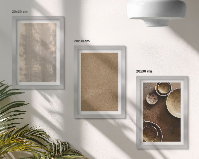 Trittico incorniciato Strutture e texture in stile minimalista