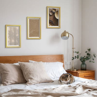 Trittico incorniciato Strutture e texture in stile minimalista