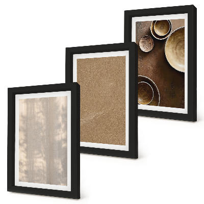 Trittico incorniciato Strutture e texture in stile minimalista