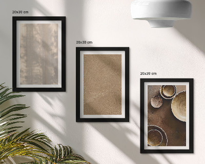Trittico incorniciato Strutture e texture in stile minimalista