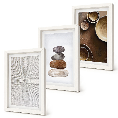 Composizione di 3 quadri Le texture nell'arte del design moderno