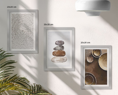Composizione di 3 quadri Le texture nell'arte del design moderno